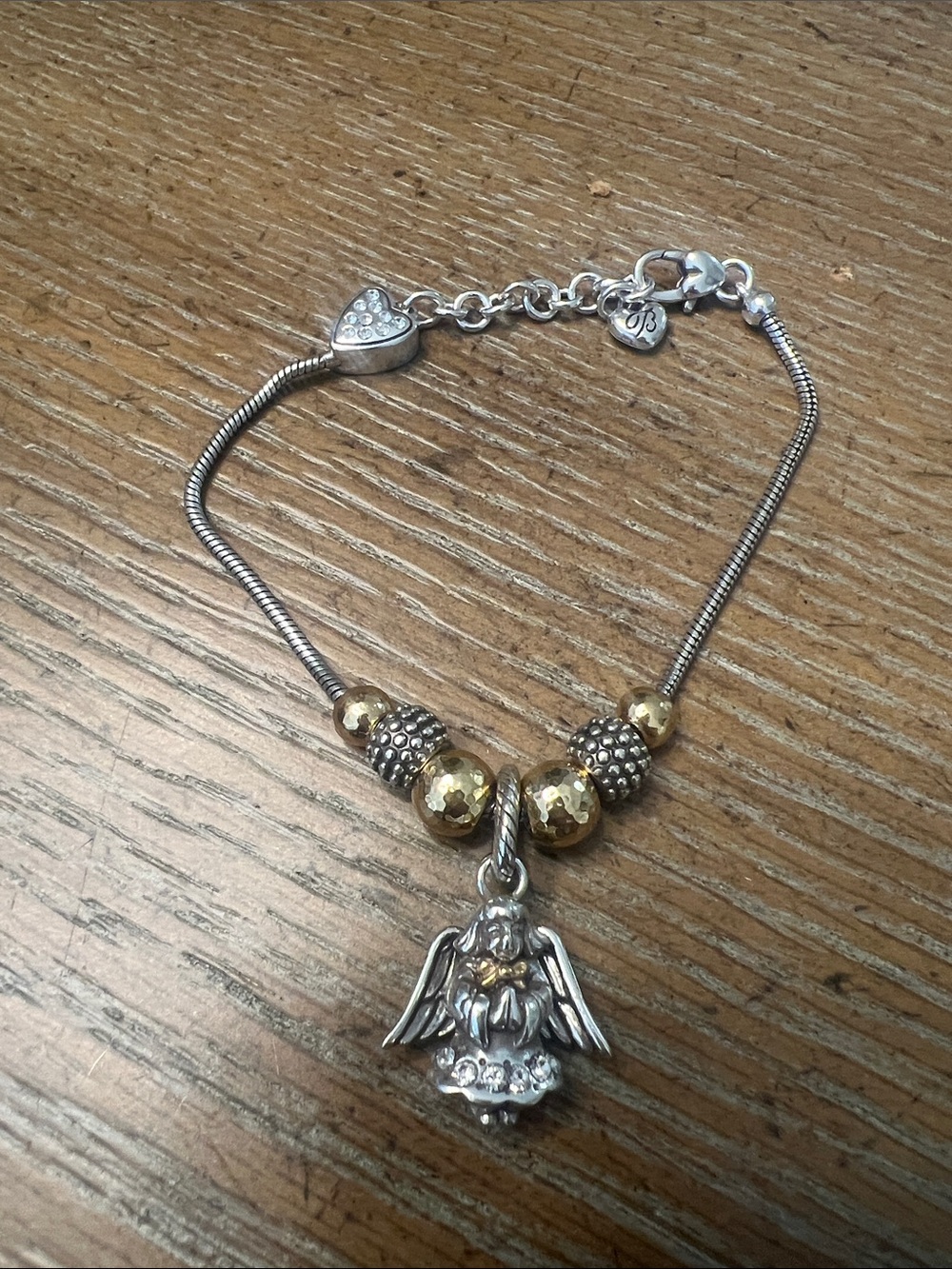 Brighton Two-Tone Angel Charm Bracelet - Silver & Gold